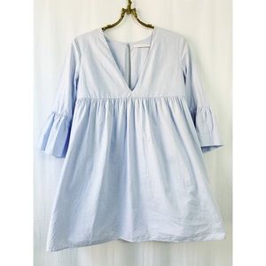 Zara trafaluc babydoll romper with bell sleeves
